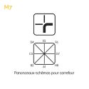 Photo : M7 - Panonceau Schéma 350 x 350 mm  (2 rails au dos) - Classe 1 (T1)