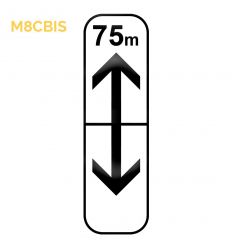 M8cbis - Panonceau d'application des prescriptions concernant l'arrêt et le stationnement