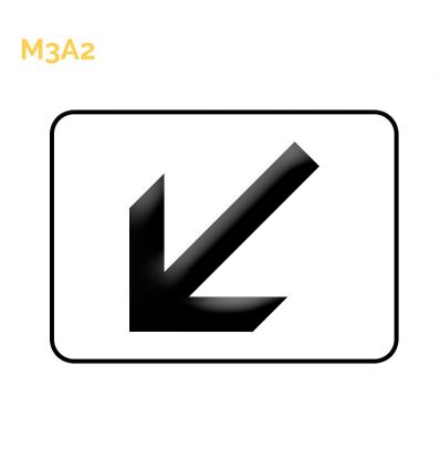 M3a2 - Panonceau de position ou directionnel flèche vers la gauche