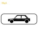 Photo : M4a - Panonceau d'application du panneau aux voitures 350 x 150 mm (1 rail au dos) - Classe 1 (T1)