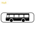 Photo : M4b - Panonceau d'application du panneau aux bus 350 x 150 mm (1 rail au dos) - Classe 1 (T1)