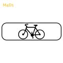 Photo : M4d1 - Panonceau d'application du panneau aux vélos 350 x 150 mm (1 rail au dos) - Classe 1 (T1)