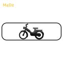 Photo : M4d2 - Panonceau d'application du panneau aux cyclomoteurs 350 x 150 mm (1 rail au dos) - Classe 1 (T1)