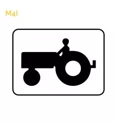 M4i - Panonceau d'application du panneau aux tracteurs