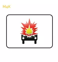 M4k - Panonceau Véhicule avec Matière Inflammable / Explosive