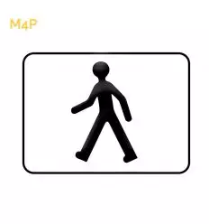 M4p - Panonceau d'application du panneau aux piétons