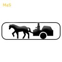 Photo : M4s - Panonceau Véhicules à traction animale 350 x 150 mm (1 rail au dos) - Classe 1 (T1)