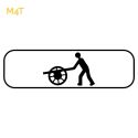 Photo : M4t - Panonceau charrettes à bras 350 x 150 mm (1 rail au dos) - Classe 1 (T1)