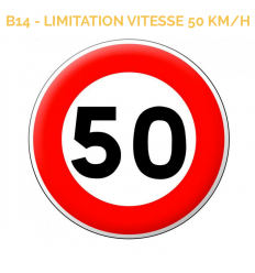 B14 - Panneau limitation de vitesse à 50 km/h