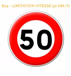 B14 - Panneau limitation de vitesse à 50 km/h
