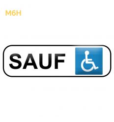 M6h - Panonceau logo sauf handicapé