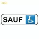 M6h - Panonceau logo "sauf handicapé"