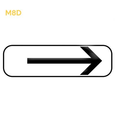 M8d - Panonceau section de stationnement à droite