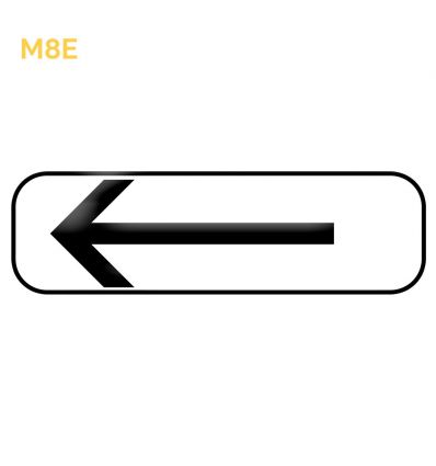 Panonceau section de stationnement à gauche - Panonceau M8e