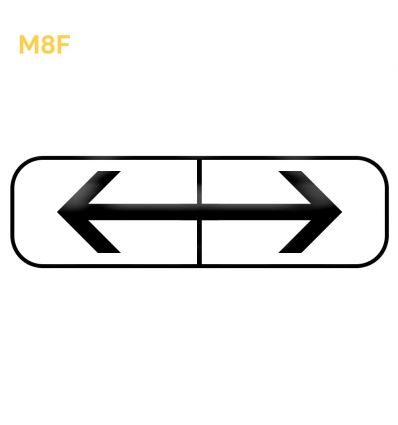 M8f - Panonceau d'application des prescriptions concernant l'arrêt et le stationnement