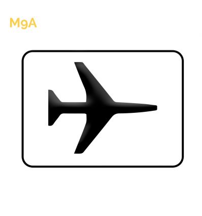 M9a - Panonceau aire de danger aérien
