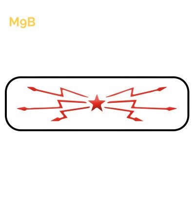 M9b (ou M9b1) - Panonceau d'indications voie ferrée électrifiée