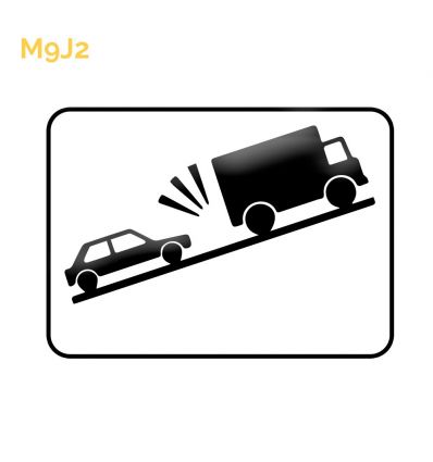 M9j2 - Panonceau risque de heurt de véhicules lents en montée