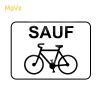 M9v2 - Panonceau sauf vélos (cyclistes)