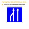 C28 - EX1-2-3 - Panneaux d'indication d'une réduction du nombre de voies de circulation
