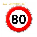 B14 - Panneau limitation de vitesse à 80 km/h