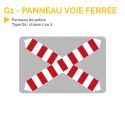 Photo : G1 - Panneau croix de Saint André pour voie ferrée Classe 1 (T1) - G1