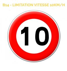 B14 - Panneau limitation de vitesse à 10 km/h