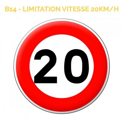 B14 - Panneau limitation de vitesse à 20 km/h