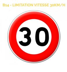 B14 - Panneau limitation de vitesse à 30 km/h