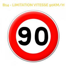 B14 - Panneau limitation de vitesse à 90 km/h