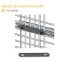 Bride de fixation plate pour grillage