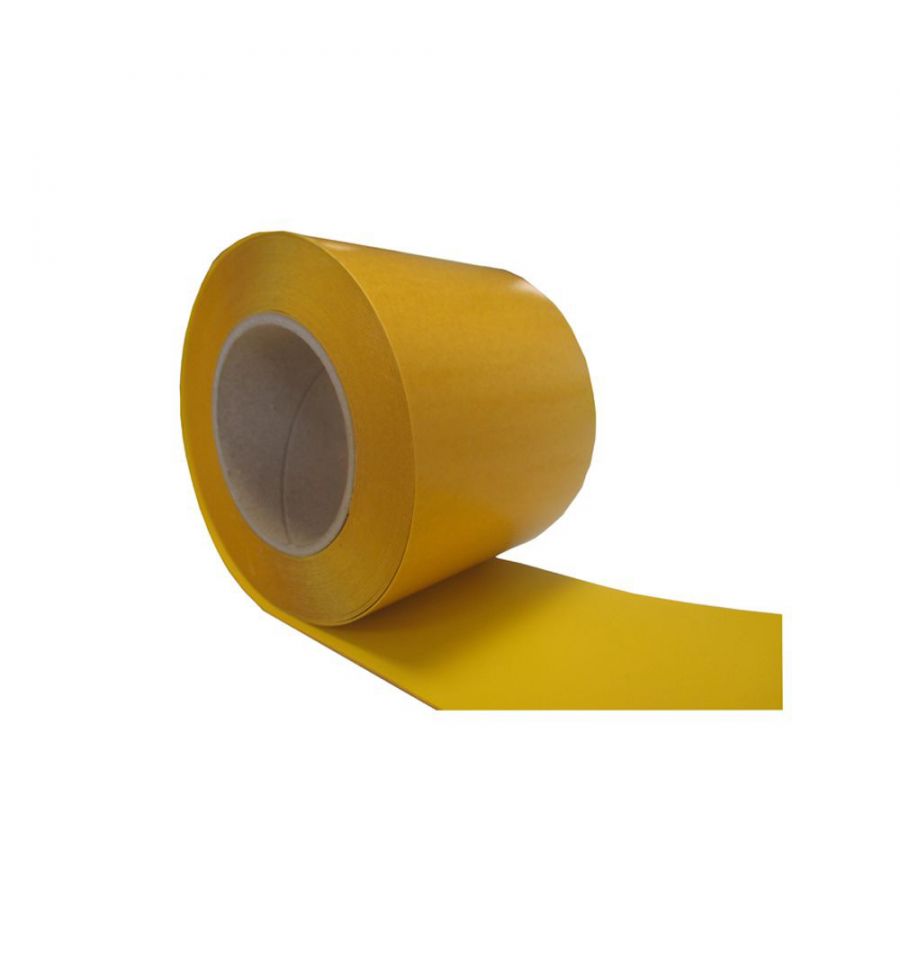 Rouleau de bande auto-adhésive jaune de protection
