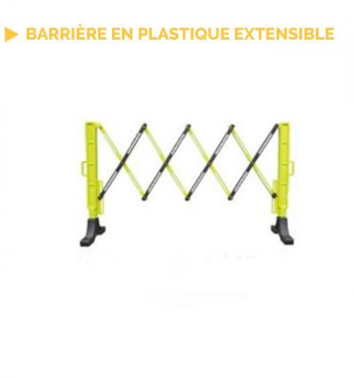 Barrière de clôture en plastique jaune et noir