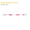Photo : Barrière Rétractable pour Cônes de Signalisation Rouge / Blanc