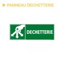 Photo : Panneau déchetterie 210 x 75 mm - Adhésif - Sans