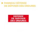 Photo : Panneau défense de déposer des ordures 210 x 75 mm - Adhésif - Sans
