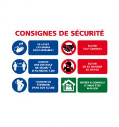 Panneau préventif CoronaVirus consignes de sécurité