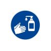Panneau désinfection des mains à l'aide de gel hydroalcoolique