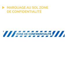 Marquage au sol zone de confidentialité