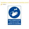 Signalisation pour le lavage des mains pour faire face au Covid-19