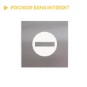 Photo : Pochoir sens interdit 600 x 600 mm - PVC souple 0.2 mm