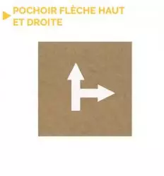 Pochoir flèche HAUT ET DROITE