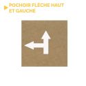 Photo : Pochoir flèche direction tout droit et à gauche PVC souple 0.2 mm