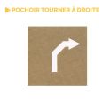 Photo : Pochoir flèche tourner à droite PVC souple 0.2 mm