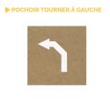 Photo : Pochoir flèche tourner à gauche PVC souple 0.2 mm