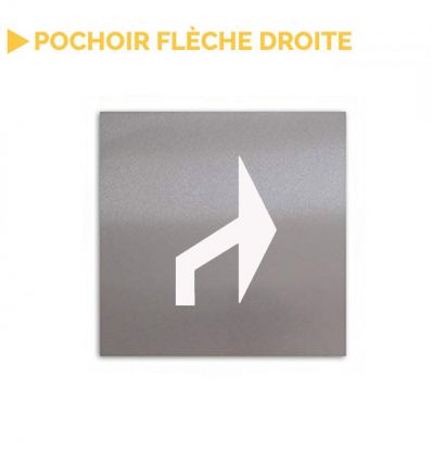 Pochoir flèche de parking tourner à droite en PVC
