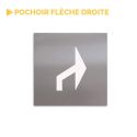 Photo : Pochoir flèche de parking tourner à droite / gauche PVC souple 0.2 mm - Vers la droite