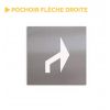 Pochoir flèche de parking tourner à droite en PVC