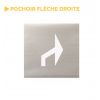 Pochoir flèche de parking tourner à droite en aluminium