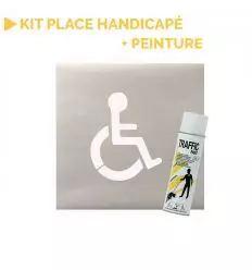 Kit pochoir handicapé + Peinture 1 kg